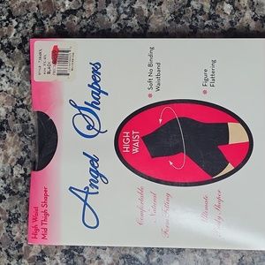 Angel Shapers HIGH WAIST size 3x-4x BLACK new mid thigh shaper figure flattening